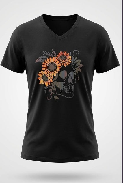 Skull and Sunflowers